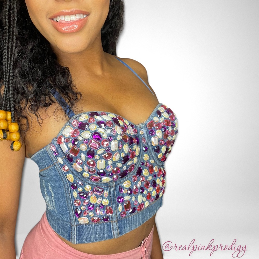 Rhinestone Halter Top